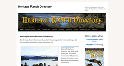 Desktop Screenshot of heritageranchdirectory.com